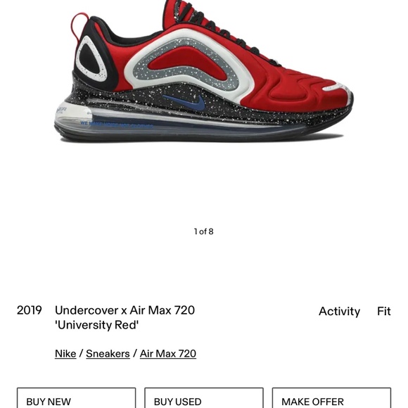 Undercover Airmax 720 “university red” - Picture 6 of 6
